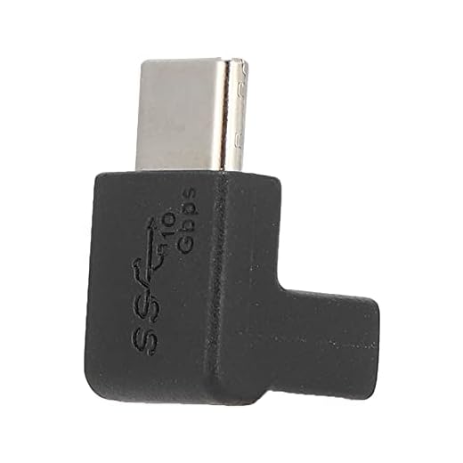 Type-C-adapter, USB3.1 Vertikal Armbåge Type-C Manlig Till Honadapter Bärbar Lättviktig Användning Bekväm Type-C-adapter för Surfplattor
