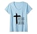 Womens Jesus Was A Liberal - Honest Christian Jesus V-Neck T-Shirt