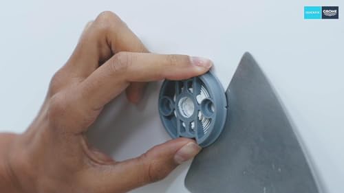 GROHE Ersatz-Montageplatte zum Bohren oder Kleben passend für GROHE Quickfix Badzubehör klebbar, 40917000