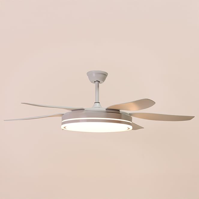 BEL AIR HOME - Ventilador de Techo con Motor DC, 132 CM, Luz LED 24W, 6 Velocidades de Aire y 3 Temperaturas de Luz, Mando a Distancia Incluido (ORION BLANCO)