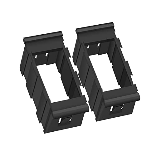 [2 Extra Slots] Rocker Switch Expendable Panel Housing - Black ABS Rocker Switch Holder for Boat Trailer Cars - Modular and Fireproof