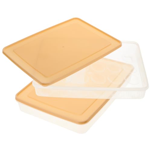 BUGUUYO 2個入り 積み重ね可能 卵収納ケース 冷蔵庫用 マス プラスチック製 卵ホルダー オーガナイザー 大容量