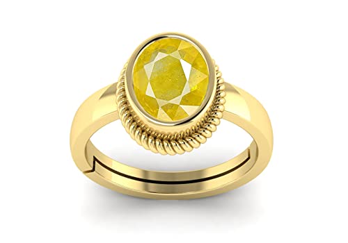 Bague saphir jaune naturel plaqué or, le bijou idéal pour illuminer votre quotidien