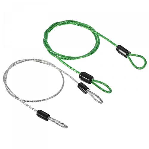 PATIKIL Sicurezza Acciaio Cavo 2.5mm X 0.5m/1.64ft Rivestito - 8