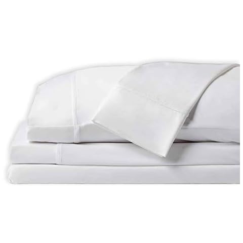 SHEEX Original Performance Sheet Set, Cooling Bed Sheet with 1 Flat Sheet, 1 Fitted Sheet, and 2 King Pillowcases, King/California King, Bright White Cover