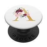 Floral Letter Design Handy-Knopf