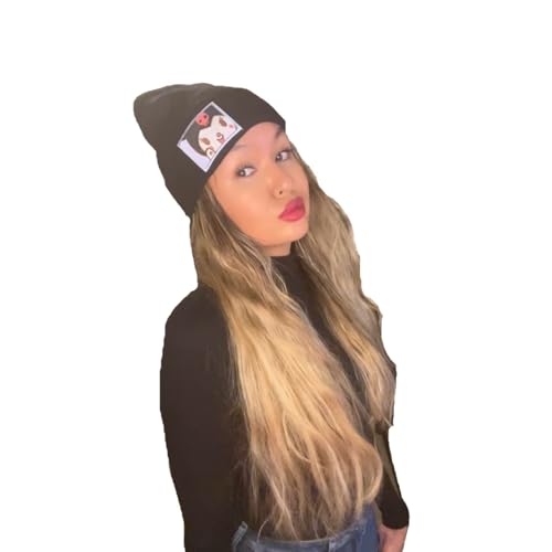 Kawaii Beanie Knit Hat Fall Autumn Winter Outdoor Cap Warm for Women Girls Unisex Anime Cute Bunny Dog Cat Cartoon (US Age 8 Years 18 Years Blackuromi)