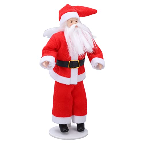 BRRNOO Mini Maison de Poupée en Céramique, Figurines de Père Noël Rotatives pour bébé, Décoration de Meubles de Table de Bureau