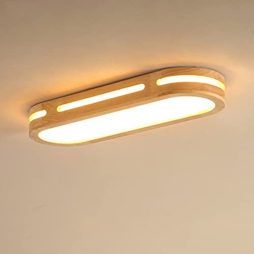Lampe de plafond en bois massif japonais lustre de salon moderne à 3 couleurs