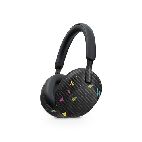 Image of MightySkins Carbon Fiber Skin Compatible with Sony WH-1000XM5 Headphones - Magic Pineapple | Protective, Durable Textured Carbon Fiber Finish | Easy to Apply