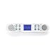NEDIS Küche Radio FM-Radio | Unterschrank-Radio | 30 voreingestellte Sender | Display mit automatischem Dimmer | Weiß Silber/Weiss 1.40 m, RDFM4000WT