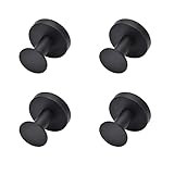 Gudetap Bathroom Towel Hook 4Pack Matte Black Robe Clothes Hook SUS 304 Stainless Steel Wall Mount S