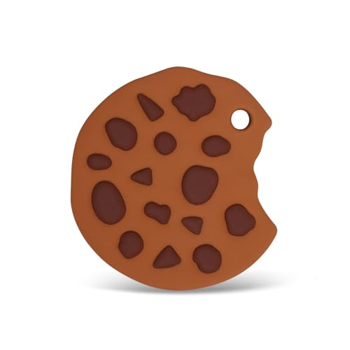 Image of Baby Essentials Silicone Teether,Sensory Chew Toys,BPA Free Soft and Effective Infant Teething Pain Relief Toys,Freezer Safe,Food Grade Silicone,Best Shower Gift for Boys and Girls (Cookie).
