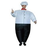 BESPORTBLE Carnival Chef Inflatable Suit Full Body Fat Cosplay Costume Chef Holiday Costume Suit Show Party 1Pcs