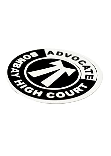 Image of Bombay High Court Advocate Sticker for Bike | Advocate Stickers in Pack of 4 & 6 for Bombay High Court | Bombay High Court Advocate Bike Sticker Inside Glass (4)
