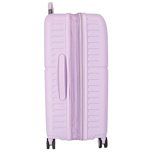 Pepe Jeans Accent Valigia Media Viola 48X70X28 Cm Abs Rigido Chiusura Tsa Integrata 79L 4,32 Kg 4 Doppie Ruote - 6
