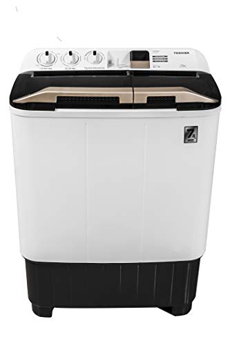 Image of TOSHIBA 12.5 kg Semi -Automatic Top loading washing machine (VH-J135W-IND WHITE)