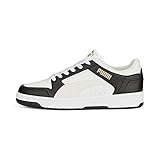 PUMA Herren Rebound Joy Low Sneaker, White Vapor Gray Black Gold, 42 EU