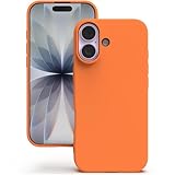YATWIN Silicone Case for iPhone 17, Soft-Touch, Shockproof, DustProof, Antiskid Phone Cover for Apple iPhone 17 - Orange