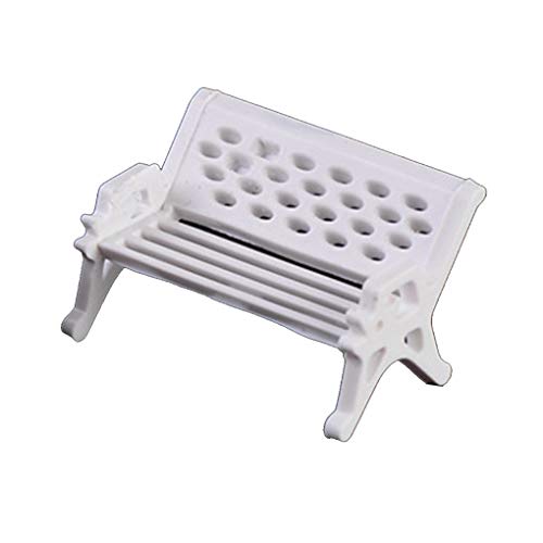 F-blue Inicio Mini decoración de jardín Silla Silla Miniaturas Miniaturas Presidente Dollhouse Muebles Adornos Banco de heces puntal de Madera Cover