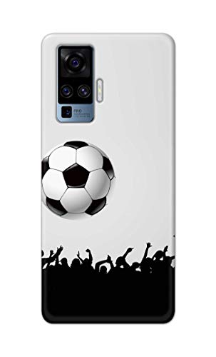 Image of Printed Hard Back Cover Case for Vivo X50 Pro Back Cover (Football Icon) -1302