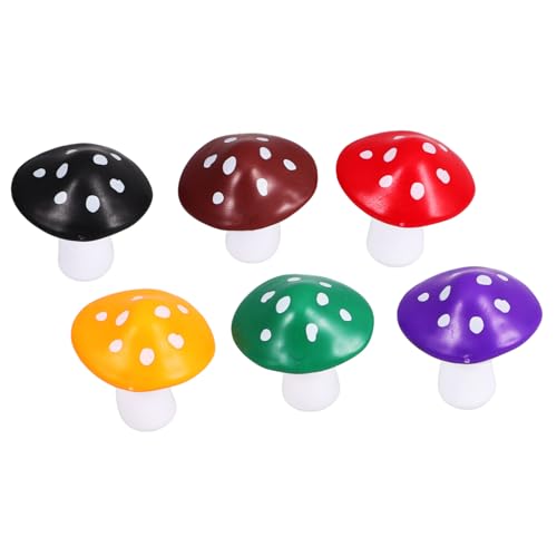TOPBATHY 6 Stück Kunststoffpilze Miniatur Dekoration Feengarten Tischdeko Basteln Und Bemalen Für Gartenpartys Puppenhäuser