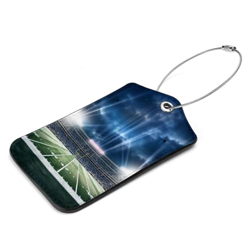 VTGHDEEQ Luggage Tag,Bag Tags for Luggage,Travel Suitcase Tags,American Football Soccer Stadium,2-Pc, 2.8x4.6 in, V3hp3cxyhdcs, Ei8m4wsziuaa