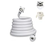 SUIGETSU Washing Machine Hose 10FT - Anti-Burst PVC Water Supply Line with Quick Connect Adapter & Brass Nuts, Universal Fit for LG Samsung Whirlpool Maytag (118inches)