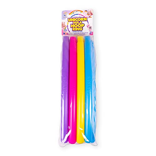 Image of RATNA'S Hula Hoop Unicorn Colours Ring - 30 inch Diameter - 8 Inter-Lockable Pieces - Exercise Ring for Fitness - Kids and Adults - Multicolor