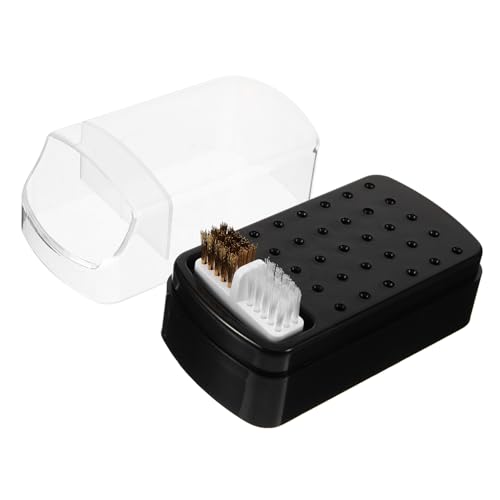 Beaupretty 箱 ネイルアート収納ボックス ネイルドリルビットスタンド ネイルビットの保存容器 多穴ネイルビットホルダー 保管用ネイルドリルビットホルダー プラスチック Black