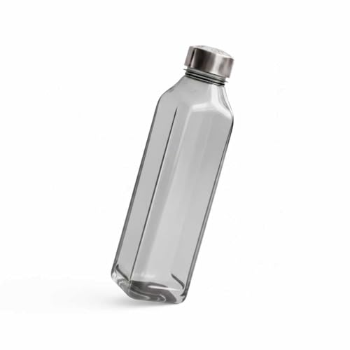Image of RED WIND Unbreakable 1 Litre Square Edge Water Bottles | Pack of 3 | Multicolor | Leakproof Screw Cap | BPA-Free | Bottles for Fridge, Home, Office, School and Travel