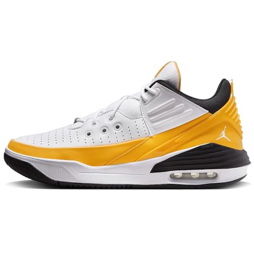 NIKE Jordan MAX Aura 5, Zapatillas de básquetbol Hombre, Amarillo Ochre Black White, 42.5 EU