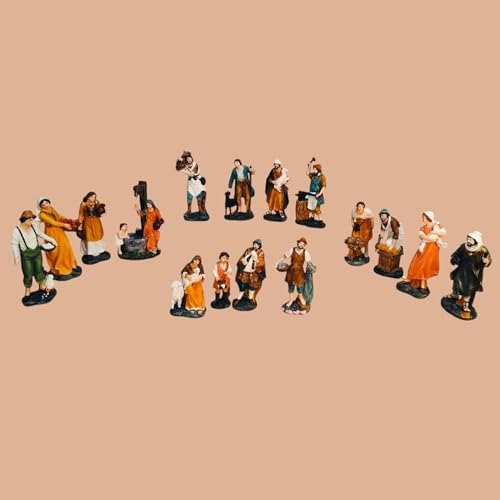 Image of KariGhar 16 pcs Village Set for Crib Set /Nativity Set for Home /Christmas /Gifting & Decoration - 8 Inch Set