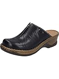 Josef Seibel Damen Clogs Catalonia 54, Frauen Slipper,Weite G (Normal),Plateau-Sohle,Schlupfschuhe,schluepfschuhe,Slides,schwarz,40 EU