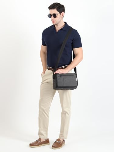 Image of Wooum Sling Bag for Men & Women | Water-Resistant Crossbody Side Bag with Multiple Compartments | Messenger Bag for Office & Travel | 1 Year Warranty | Stylish Money Bag for Daily Use