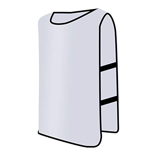 SPYMINNPOO 12 PCS Vests, Soccer Team Practice Jersey Breathable Lightweight Ventilated with Flexible Side Bands for Sports Adults (White Adult Model)