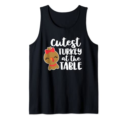 Kawaii Thanksgiving | Cutest Turkey at the Table Camiseta sin Mangas