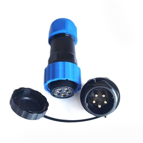 Connecteur Étanche IP68 SP21 5 Broches – Prise Aviation Mâle/Femelle Pour Éclairage Extérieur, Instrumentation, Alarmes - 4