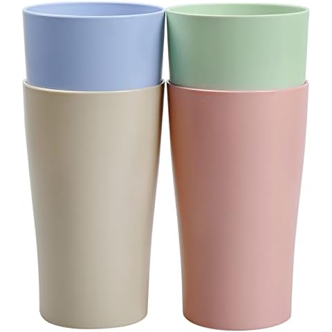 Greentainer 4er Juego de 400 ml PP tazas reutilizables irrompibles Cover