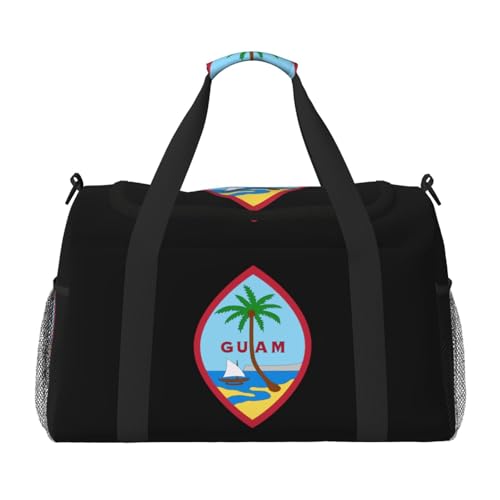 National Emblem Of Guam Travel Duffel Bag Large Foldable Waterproof Overnight Bag For Beach Swim Bags Pool Sports Gym