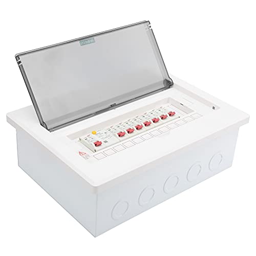 Caja de distribución de 7 vías en plástico retardante y disyuntor de 63A