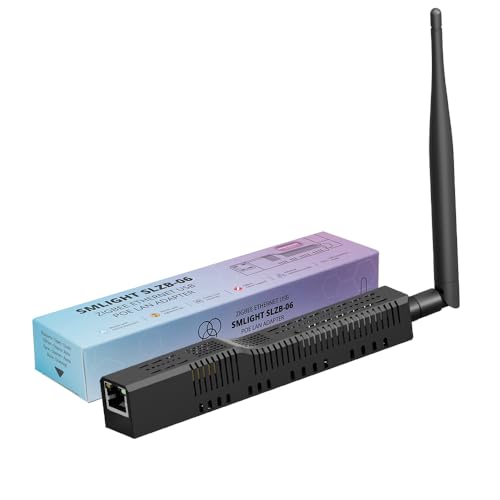 Xnbada Zigbee 3.0 to Ethernet SMLIGHT SLZB-06 USB and WiFi Gateway Coordinator with PoE, Universal Compatibility for Home Assistant, Zigbee2MQTT, ZHA