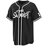 Tocament The Sandlot Baseball Jersey,#11 Yeah-Yeah Button Down Short Sleeve,90s Classic for Men Sports Legend Jerseys (Black,Large)