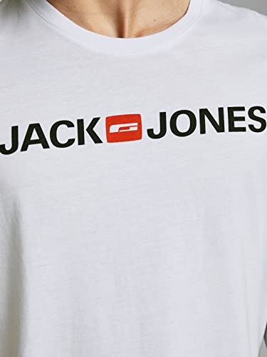 Jack & Jones Packung mit 2 T-Shirts in Übergröße, Rundhalsausschnitt, Druck, Design Logo Oversize, 2er Pack (1 x Rio Red / 1 x White), 56 – Ansicht 6