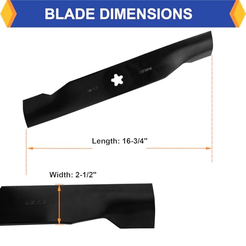 KOFINAM (3 Pack) Lawn Mower Mulching Blades Replacement for AYP Poulan Craftsman Husqvarna 180054 173920 PP24005 532180054 532173920 539107519, Fits YTH2348 YTH24V48 YTH2248B YTH23K48-48'' Deck Mower by KOFINAM - Used condition - Image 6