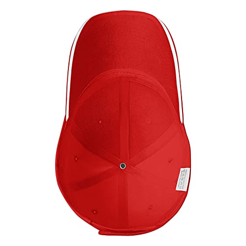 Waldeal Men's Baseball Caps Checkered Flags Race Car Flag Pole Adjustable Dad Hat Red #TOP4