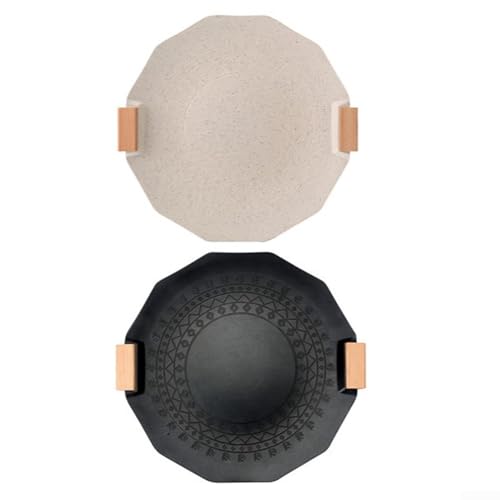 Outdoor Camping Cookware Set Non Grill Pan for Fast Heating and Travel Convenience (40cm Black)
