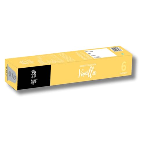 Image of Fresh Brew Co. Vanilla | Intensity 6 | Smooth & Creamy Flavor | Nespresso Compatible Capsules | Light Roast Coffee | 100% Arabica | Perfect for Coffee Lovers (10 Capsules Per Pack) (Pack of 3)