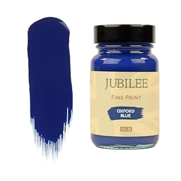 Guild Lane Jubilee Furniture Paint – Upcycle & Transform Wood, Metal & Glass – Soft Sheen Finish for Indoor & Outdoor – Durable & Easy to Apply Multi-Surface Paint (Oxford Blue, 60ml)