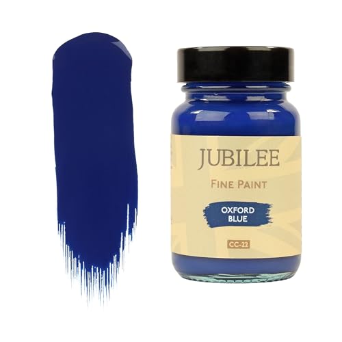 Guild Lane Jubilee Furniture Paint – Upcycle & Transform Wood, Metal & Glass – Soft Sheen Finish for Indoor & Outdoor – Durable & Easy to Apply Multi-Surface Paint (Oxford Blue, 60ml)